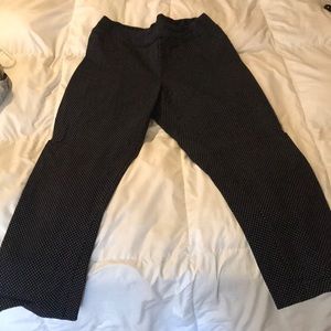 Black Pants with white polka dots